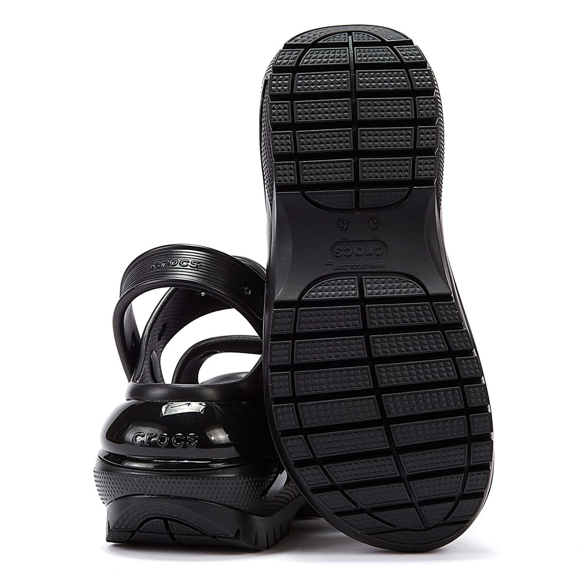 Sandales Crocs Classic Mega Crush Noir Femme