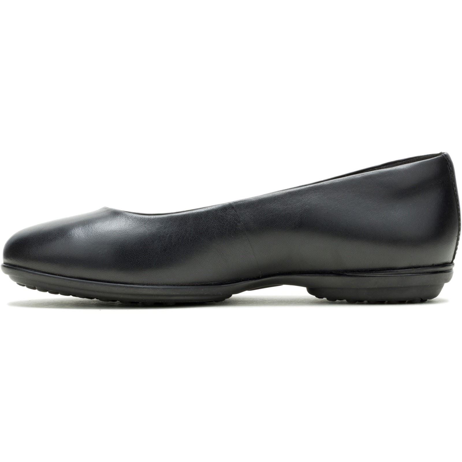 Hush Puppies Alice Flat Ballerines Noires En Cuir Pour Femmes