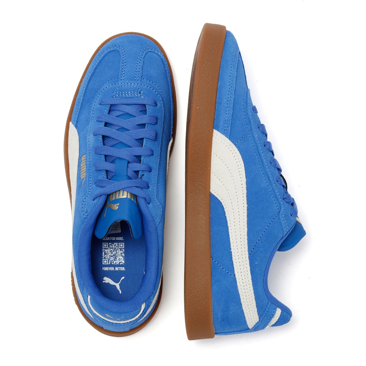 Puma Club II Era Baskets Bleues En Suède