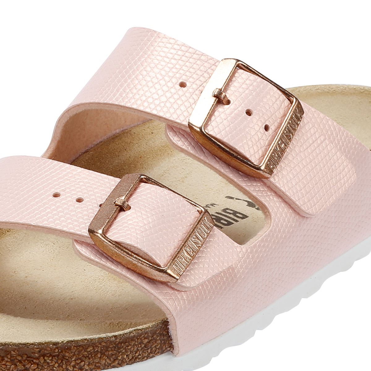 Birkenstock Arizona Sandales En Nubuck Rose Clair Pour Femmes