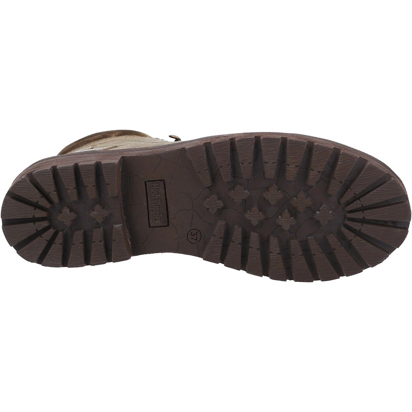Hush Puppies Annay Bottes En Cuir Pour Femme Couleur Khaki