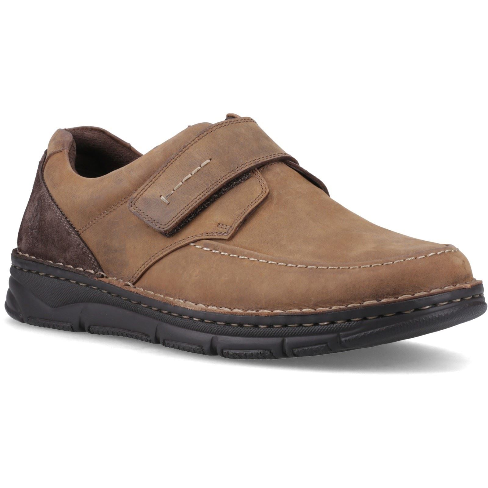 Hush Puppies Forde Touch Fastening Mocassins En Cuir Pour Hommes En Tan