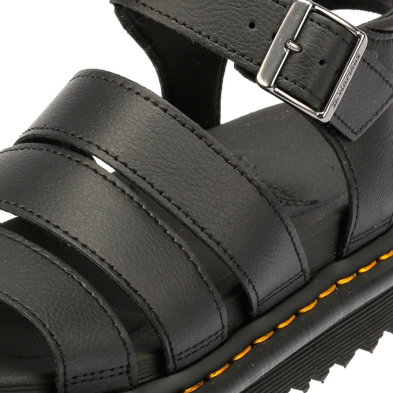 Dr. Martens Blaire Athena Sandales Noires Pour Femmes En Cuir