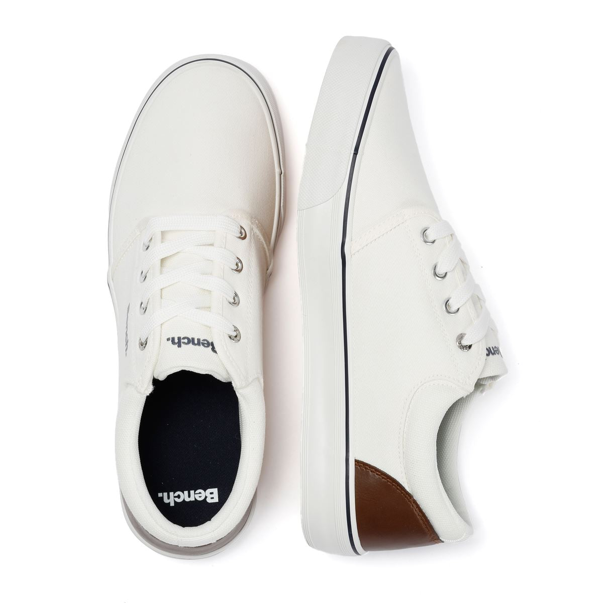 Bench Donnie Baskets Blanches En Toile Pour Hommes