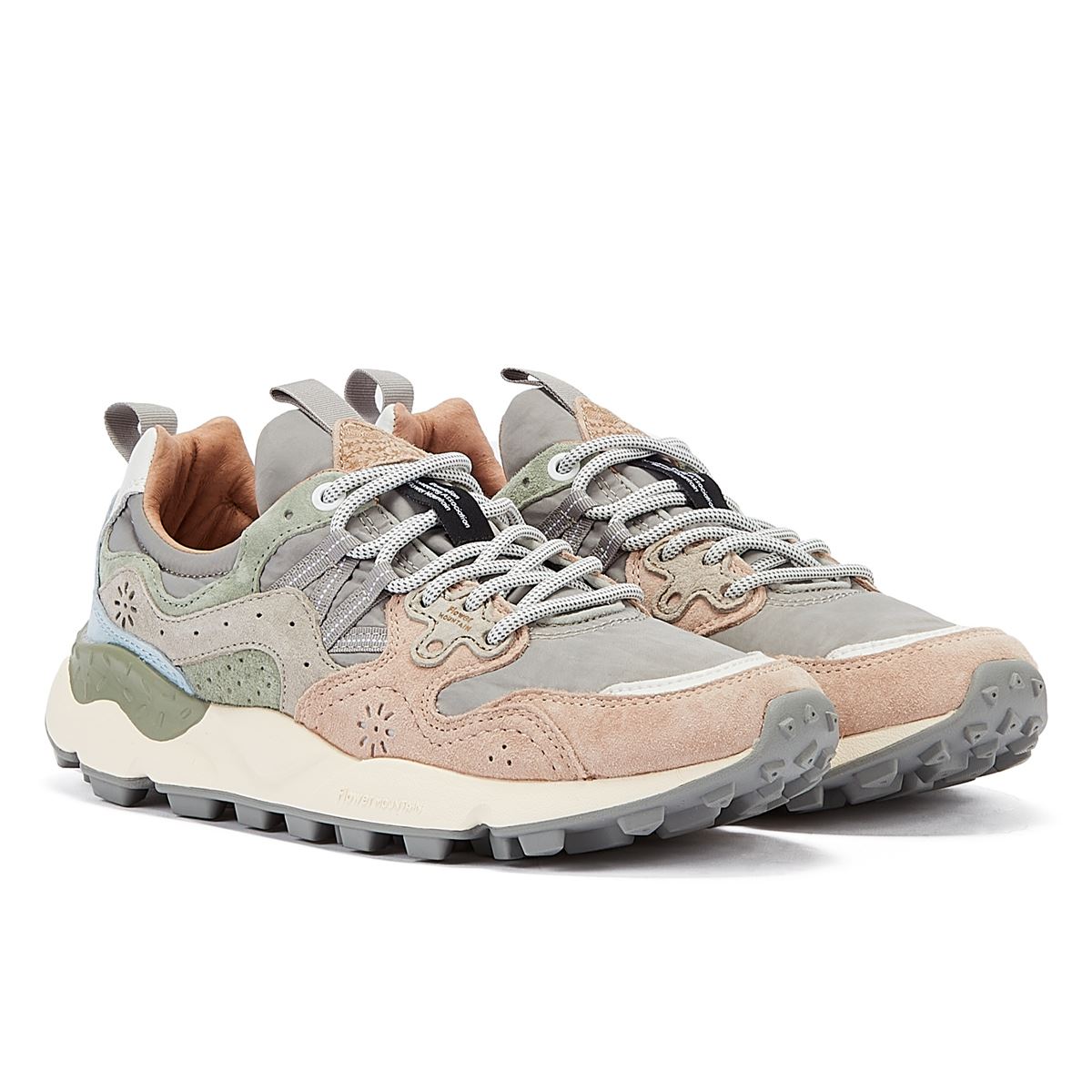 Flower Mountain Yamano 3 Uni Suede Nylon Baskets Roses Pour Femmes