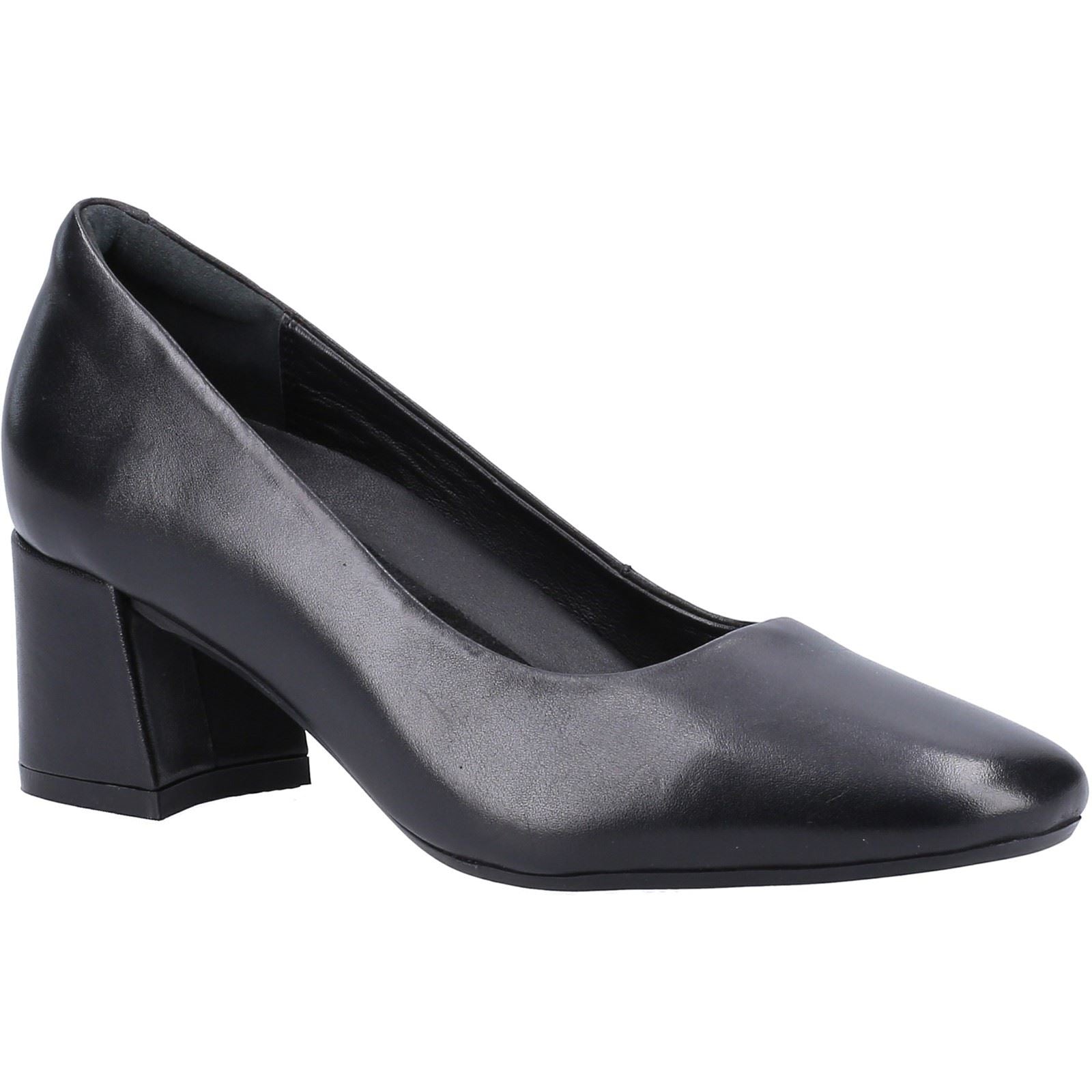 Hush Puppies Alicia Court Shoe Talons Hauts Noirs Pour Femmes En Cuir