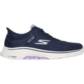 Skechers GO WALK 7 Valin Baskets Femme En Toile Bleu Marine/Lavande
