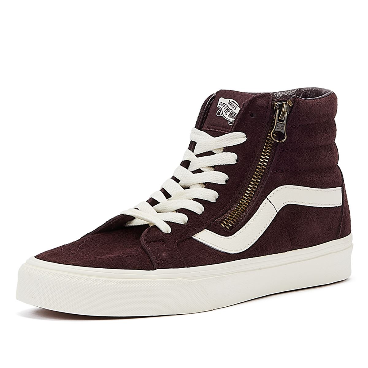 Vans Baskets Marron Pour Femmes Avec Fermeture Éclair Latérale Sk8-Hi