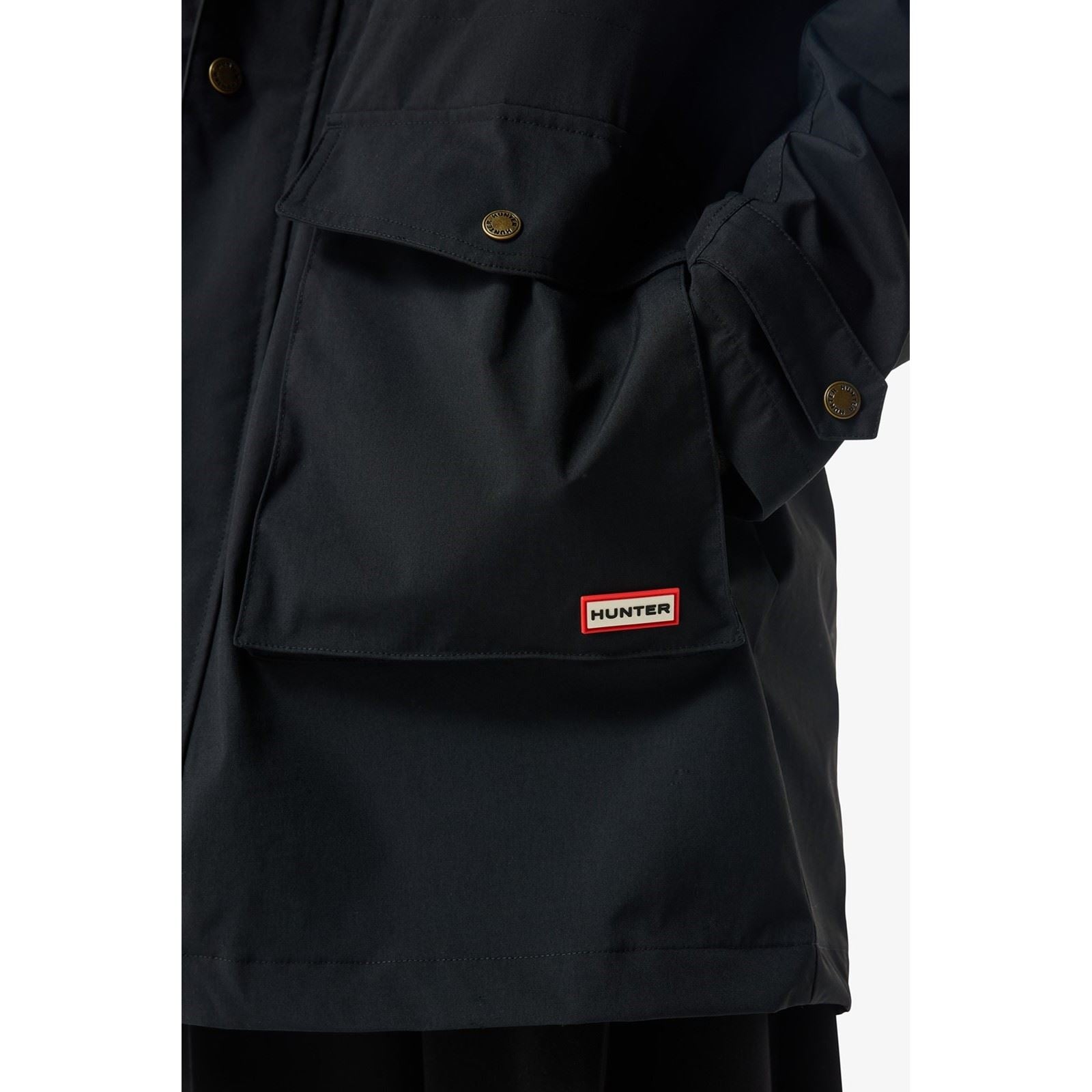 Hunter Lightweight Waterproof Parkas De Pluie Noirs Pour Hommes