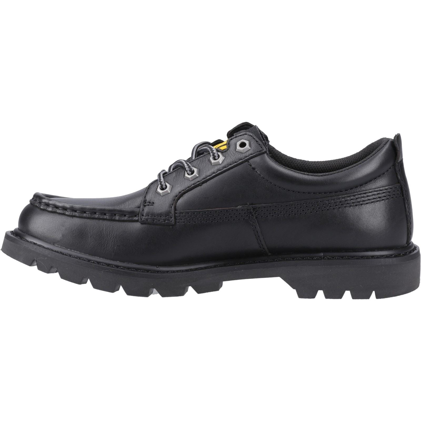 Caterpillar Colorado Moc Toe Low Chaussures Noires En Cuir Pour Homme À Lacets
