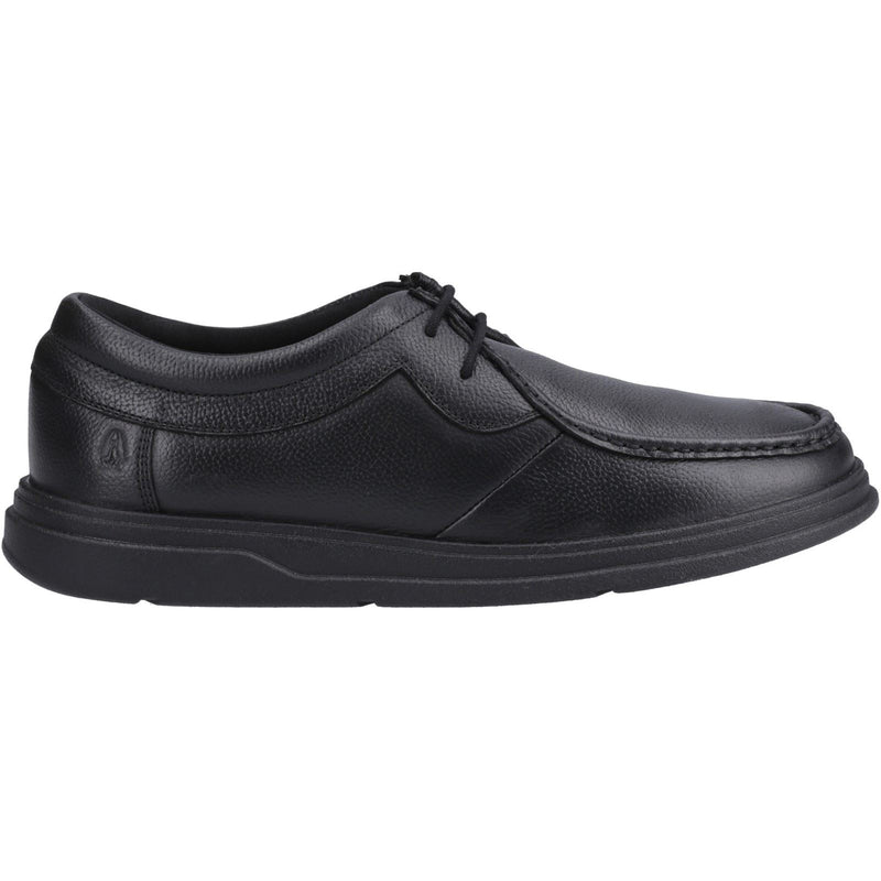 Hush Puppies Ronan Mocc Chaussures De Mocassins Noirs Pour Garçons En Cuir