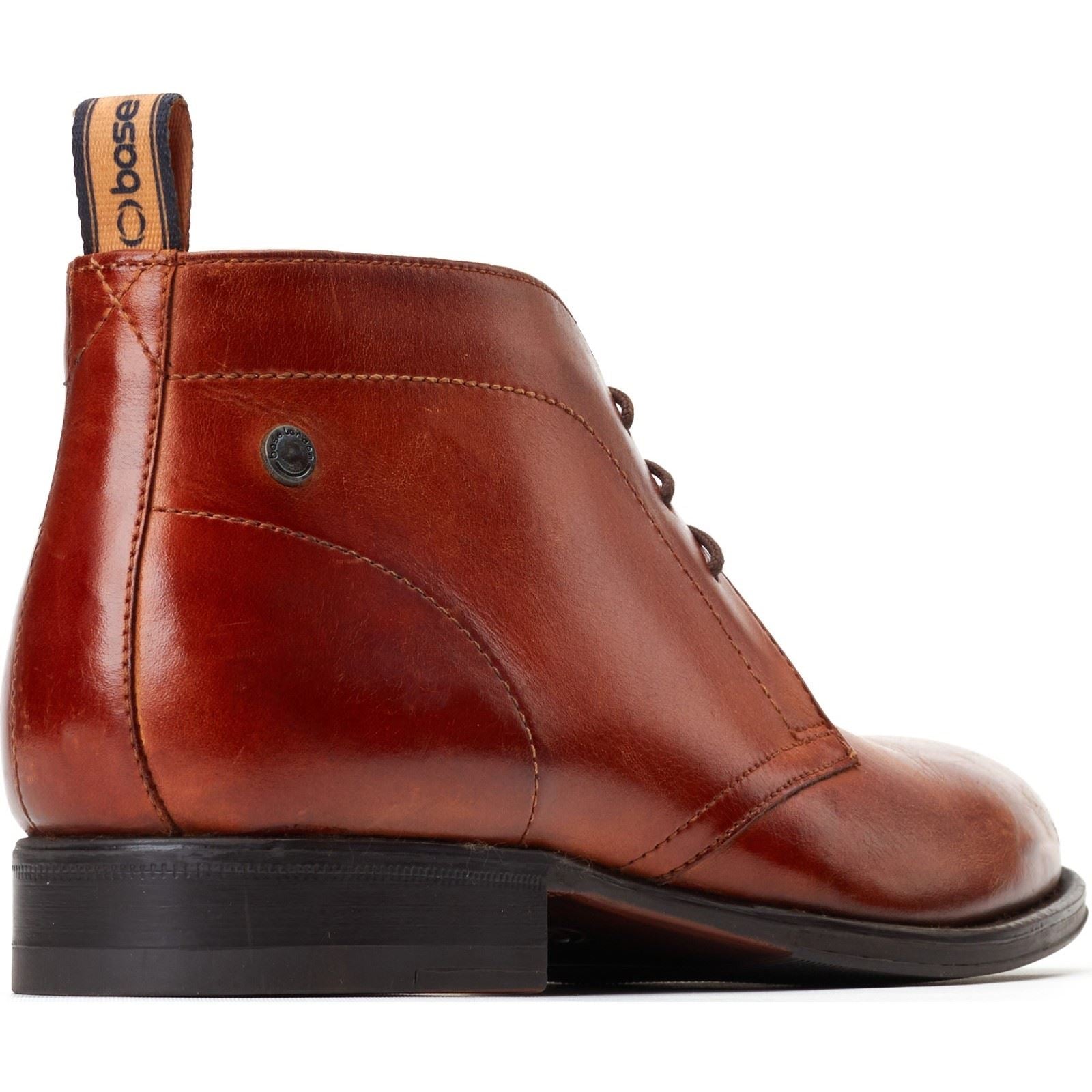 Base London Wallis Bottes Chelsea En Cuir Pour Hommes En Tan Brûlé