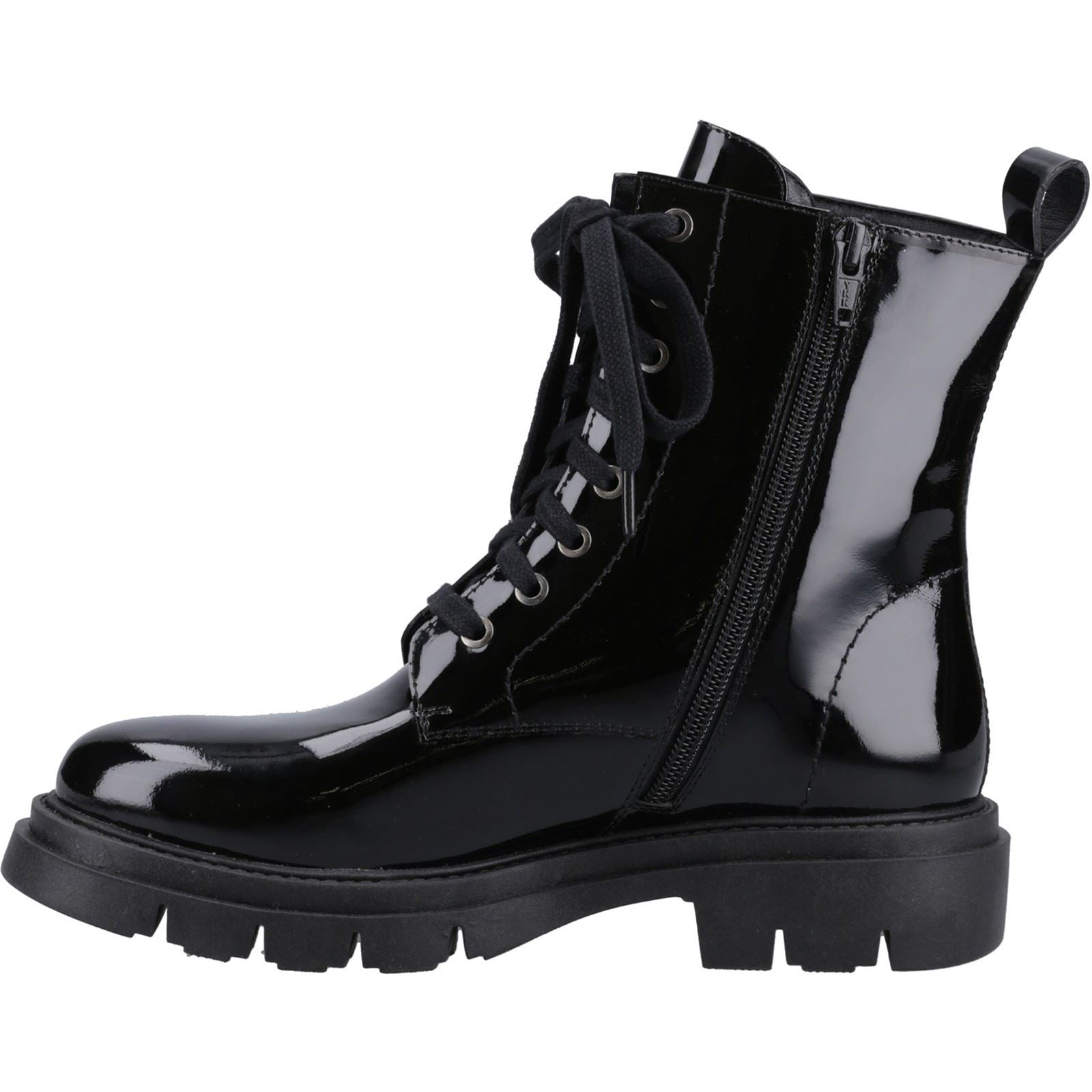Hush Puppies Rhea Bottes En Cuir Noires Pour Femmes