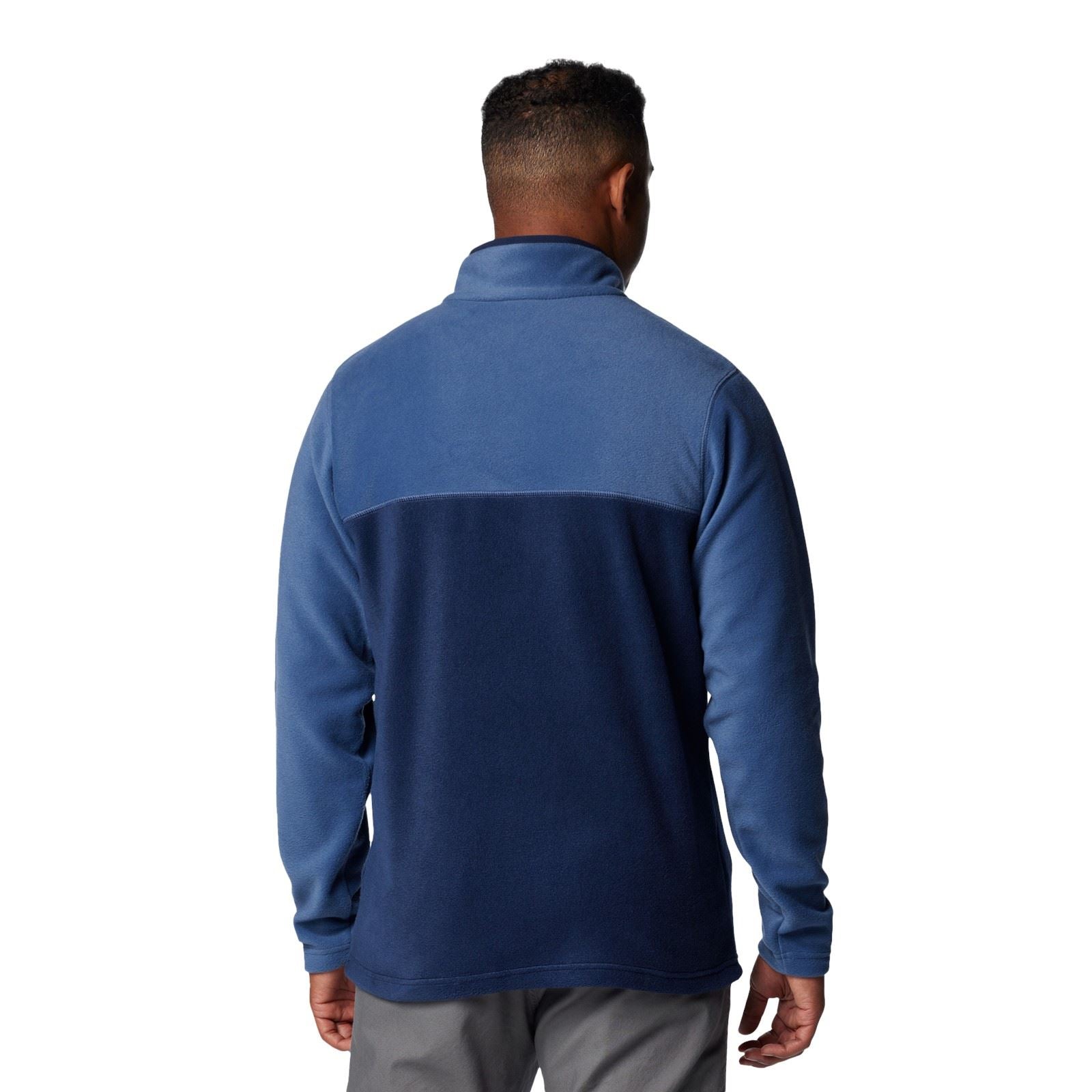 Columbia Steens Mountain Half Snap II Veste En Polaire Bleue Pour Homme