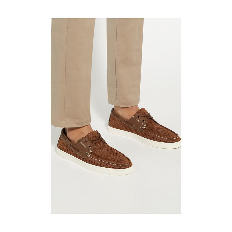 Dune Blaizerss Chaussures Bateau Pour Hommes En Tissu Beige