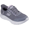 Skechers Go Walk Flex Clear Creek Baskets Pour Femmes En Tissu De Couleur Charbon/Lavande