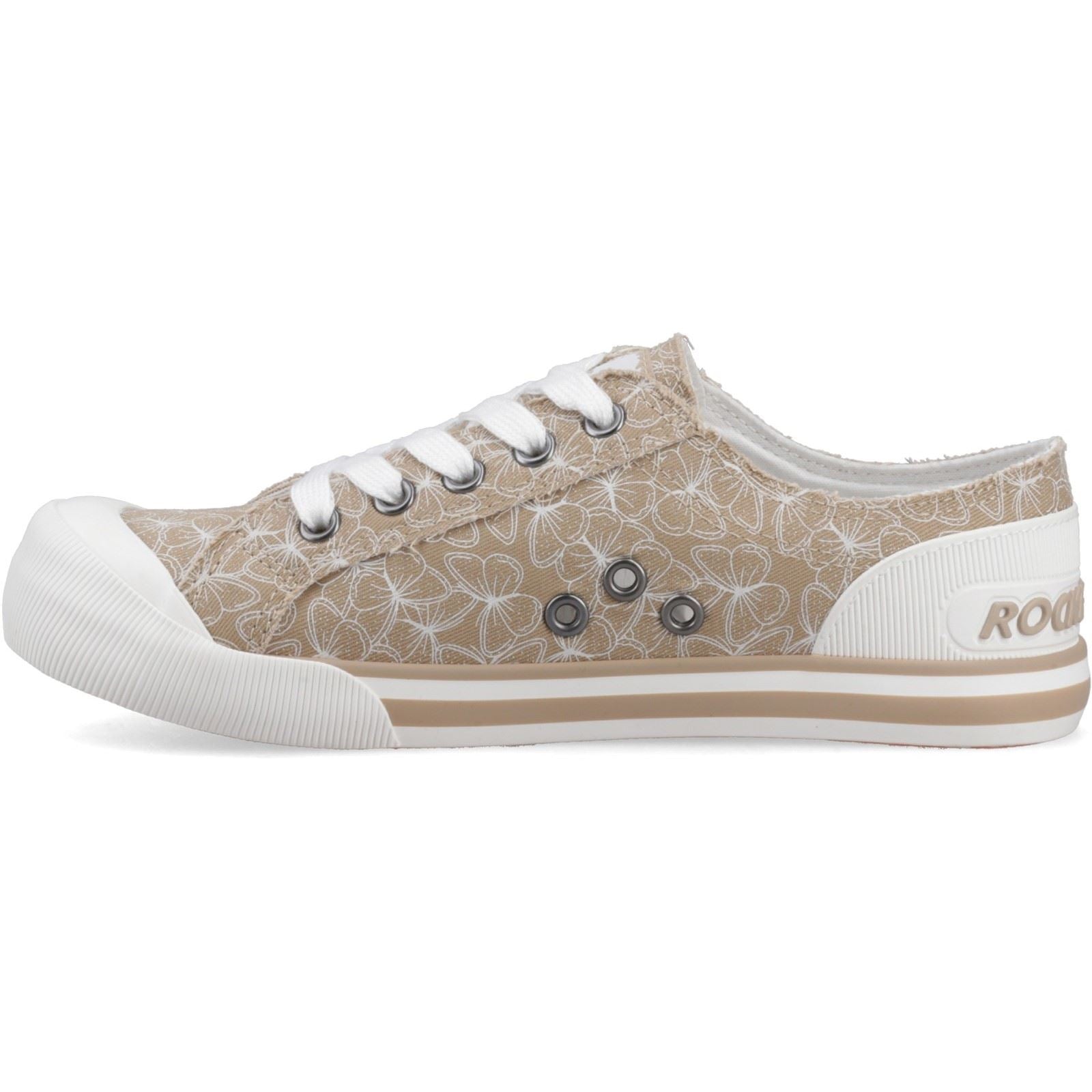 Rocket Dog Jazzin Mariposa Baskets Féminines En Toile Beige