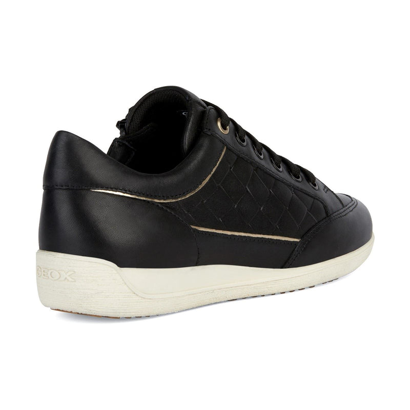 Geox D MYRIA Baskets Noires Pour Femme En Simili Cuir