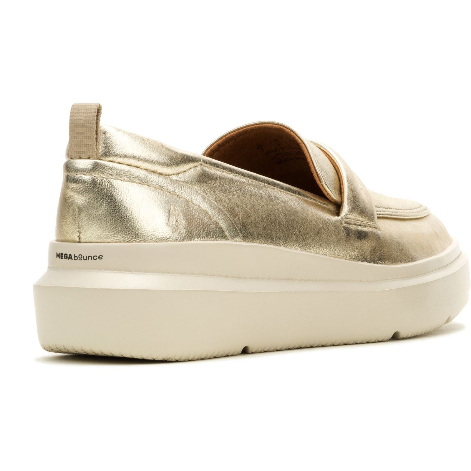Hush Puppies Joy Penny Chaussures Loafers Pour Femmes En Cuir Champagne