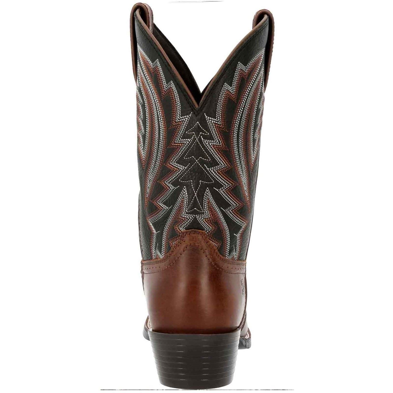 Durango Westward Chaussures En Cuir Pour Hommes Dans Les Tons Châtaigne Foncé/noir Onyx.