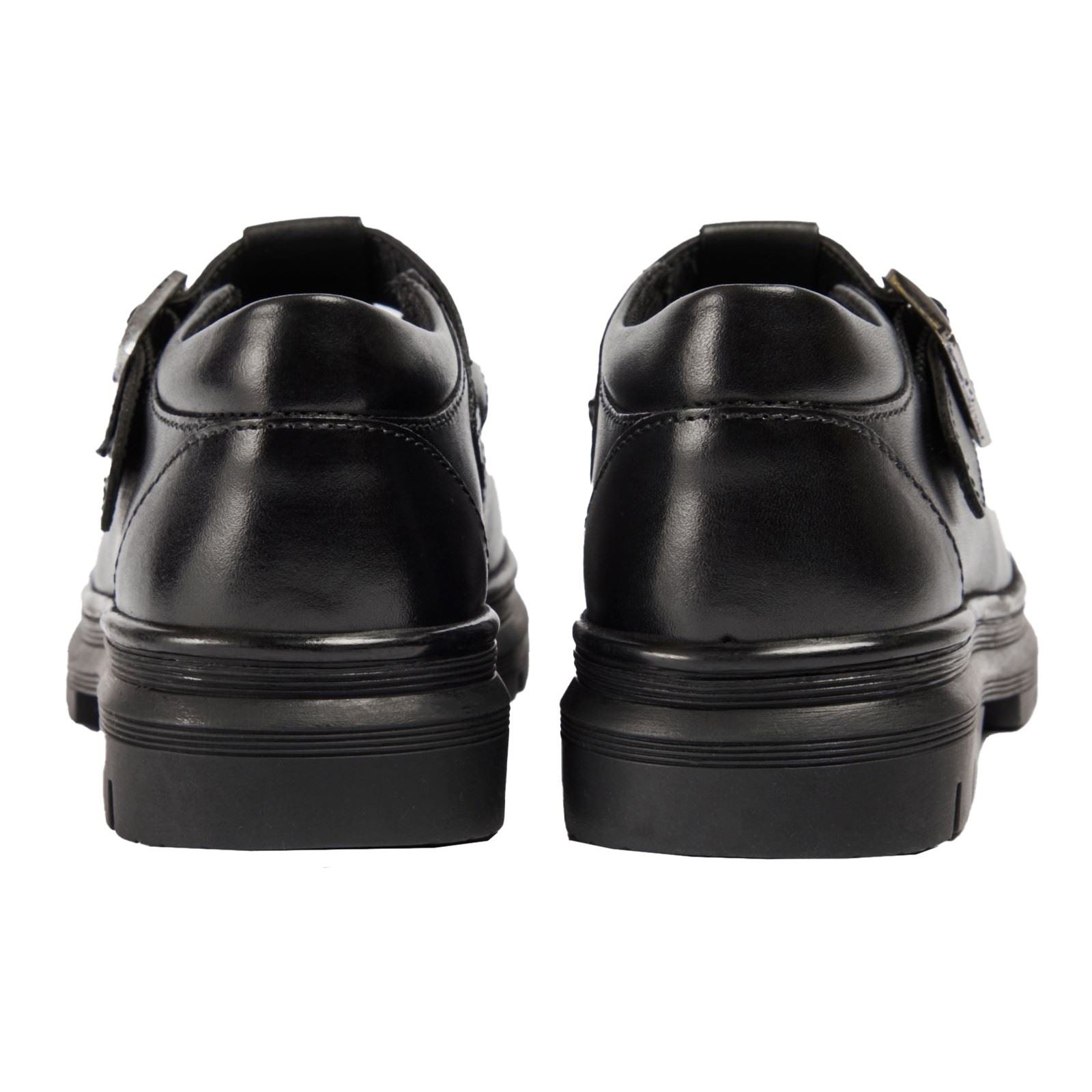 Pod Emilie Chaussures Plates Noires Pour Filles En Similicuir