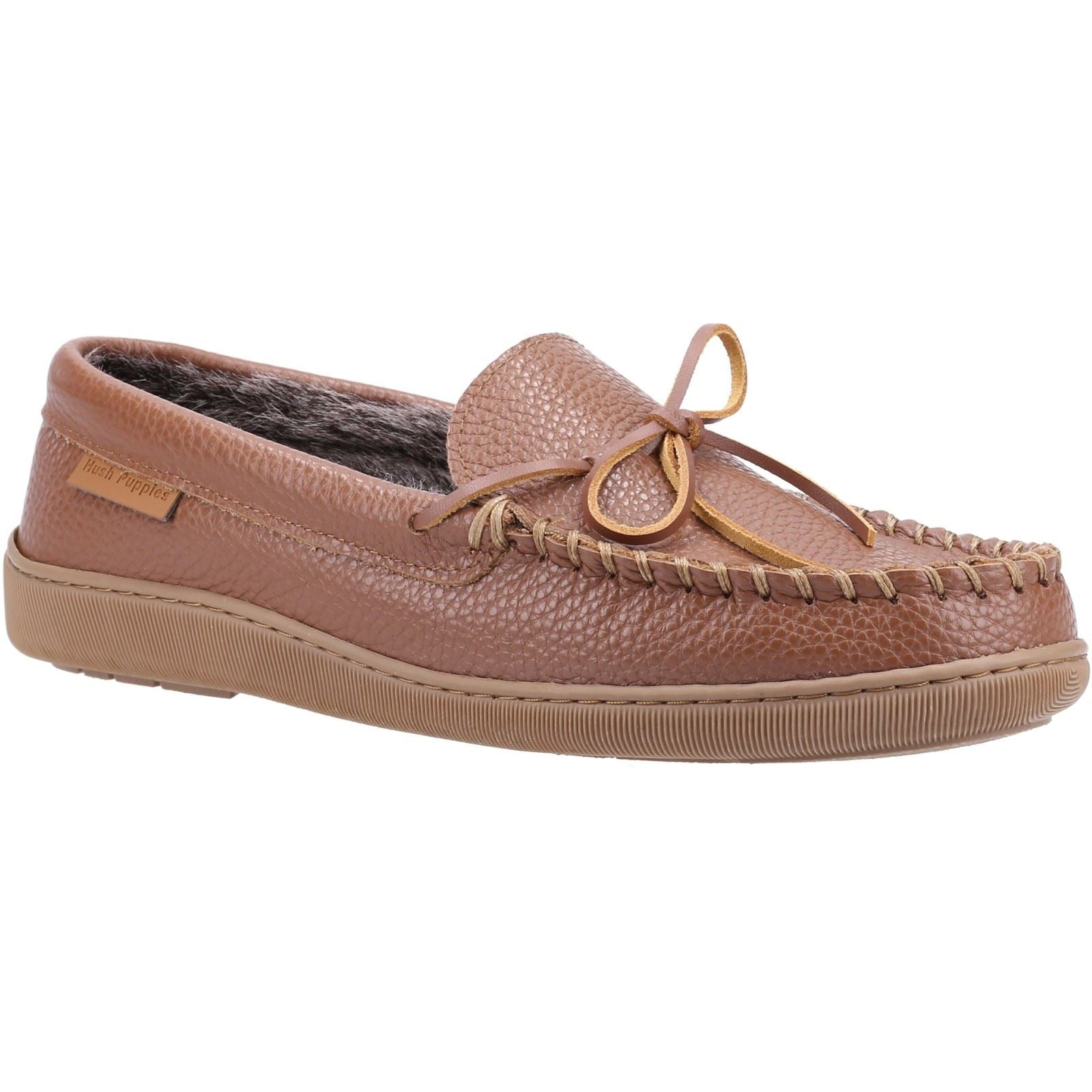 Hush Puppies Ace Chaussons En Cuir Pour Homme Couleur Chamois