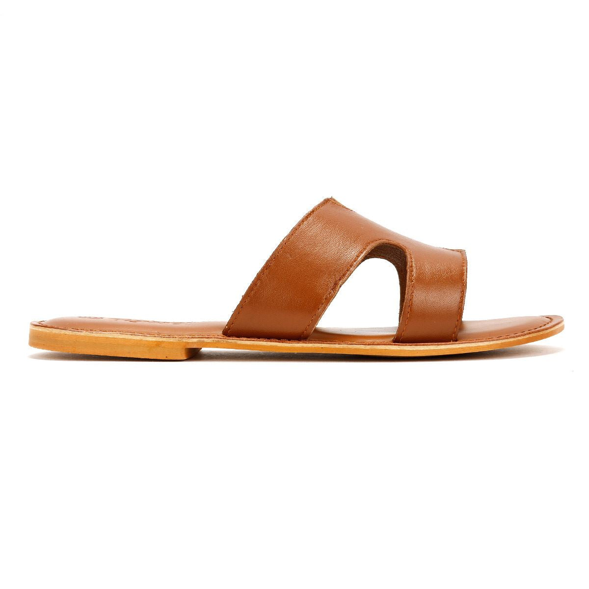 Tower London Cut Out Mules En Cuir Pour Femmes Marron