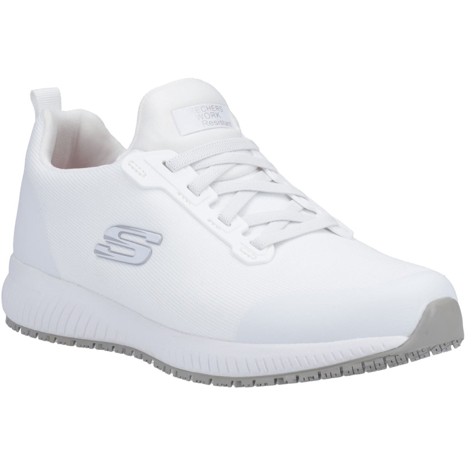 Skechers Workwear Squad SR Myton Baskets De Sécurité Blanches Pour Hommes En Textile
