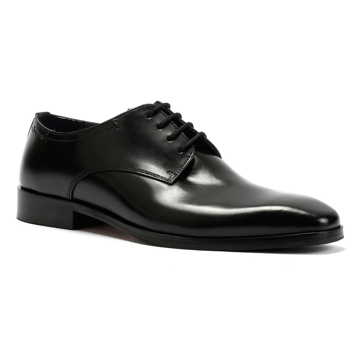 Ben Sherman Kenton Chaussures Noires En Cuir Pour Homme À Lacets