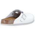 Birkenstock Boston Sabots Blancs En Cuir Pour Hommes