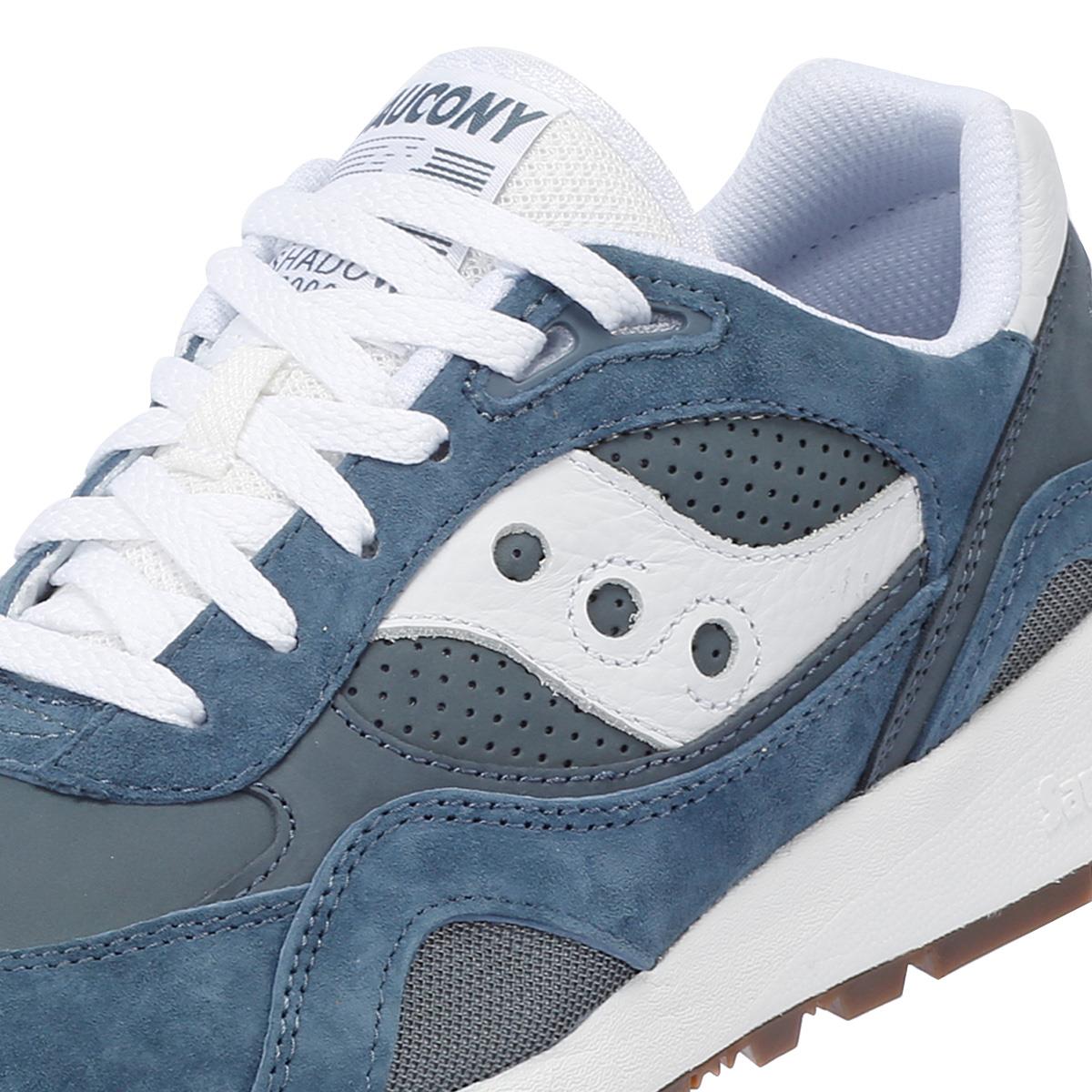 Saucony Shadow 6000 Baskets En Daim Bleu Marine/Blanc