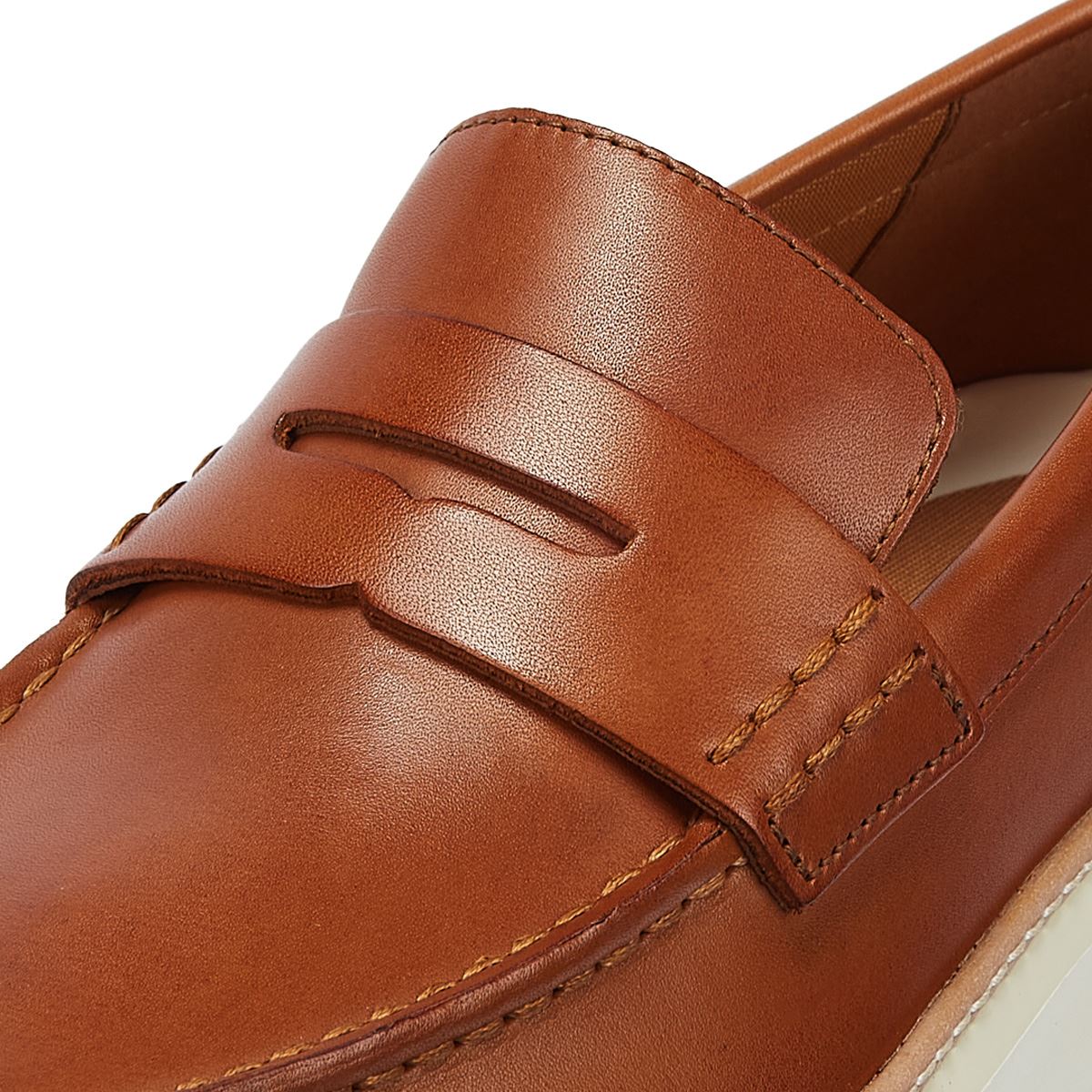 Cole Haan Mocassins En Cuir Pour Hommes Couleur Brune