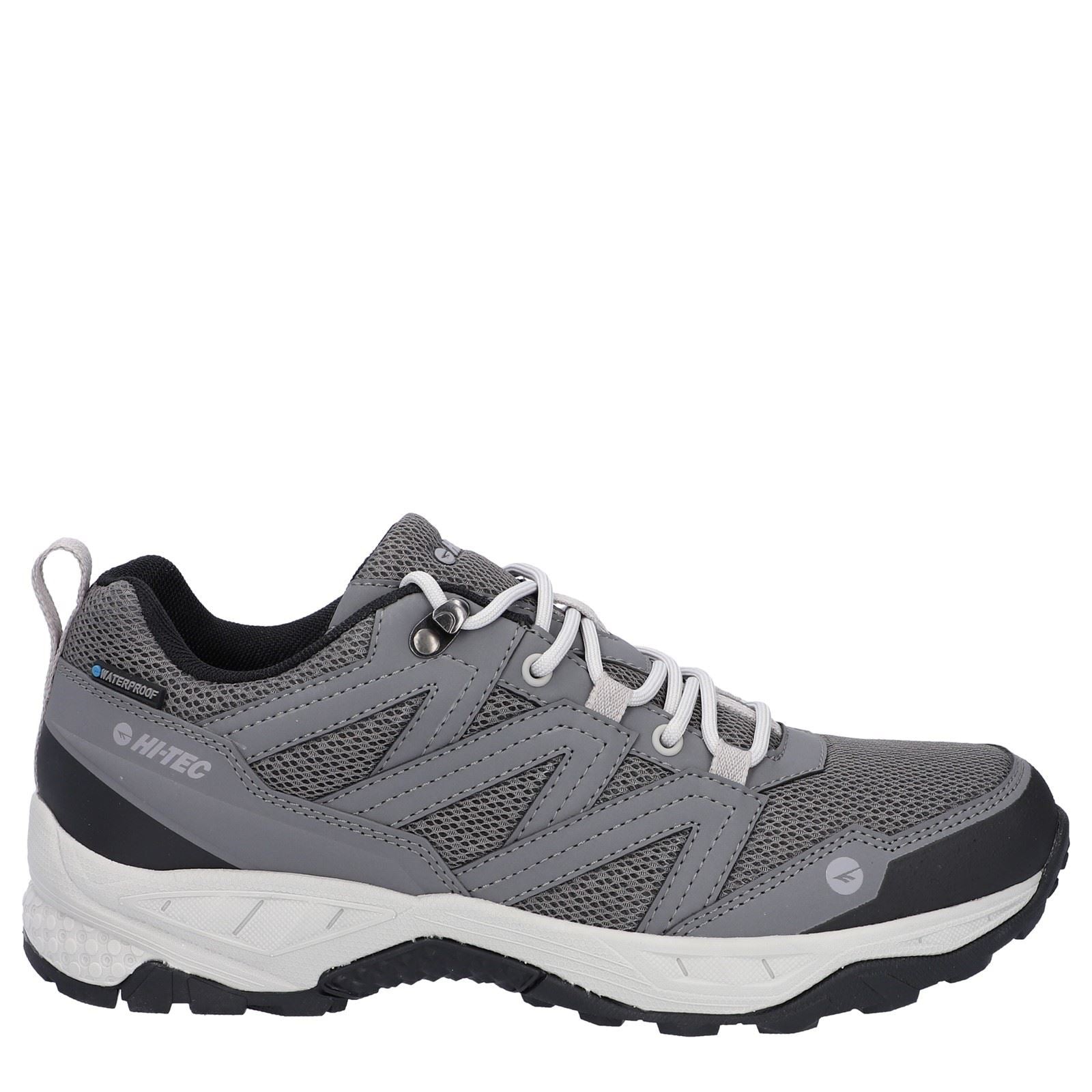 Hi-Tec Saunter WP Chaussures De Randonnée Grises Pour Hommes En Maille De Polyester