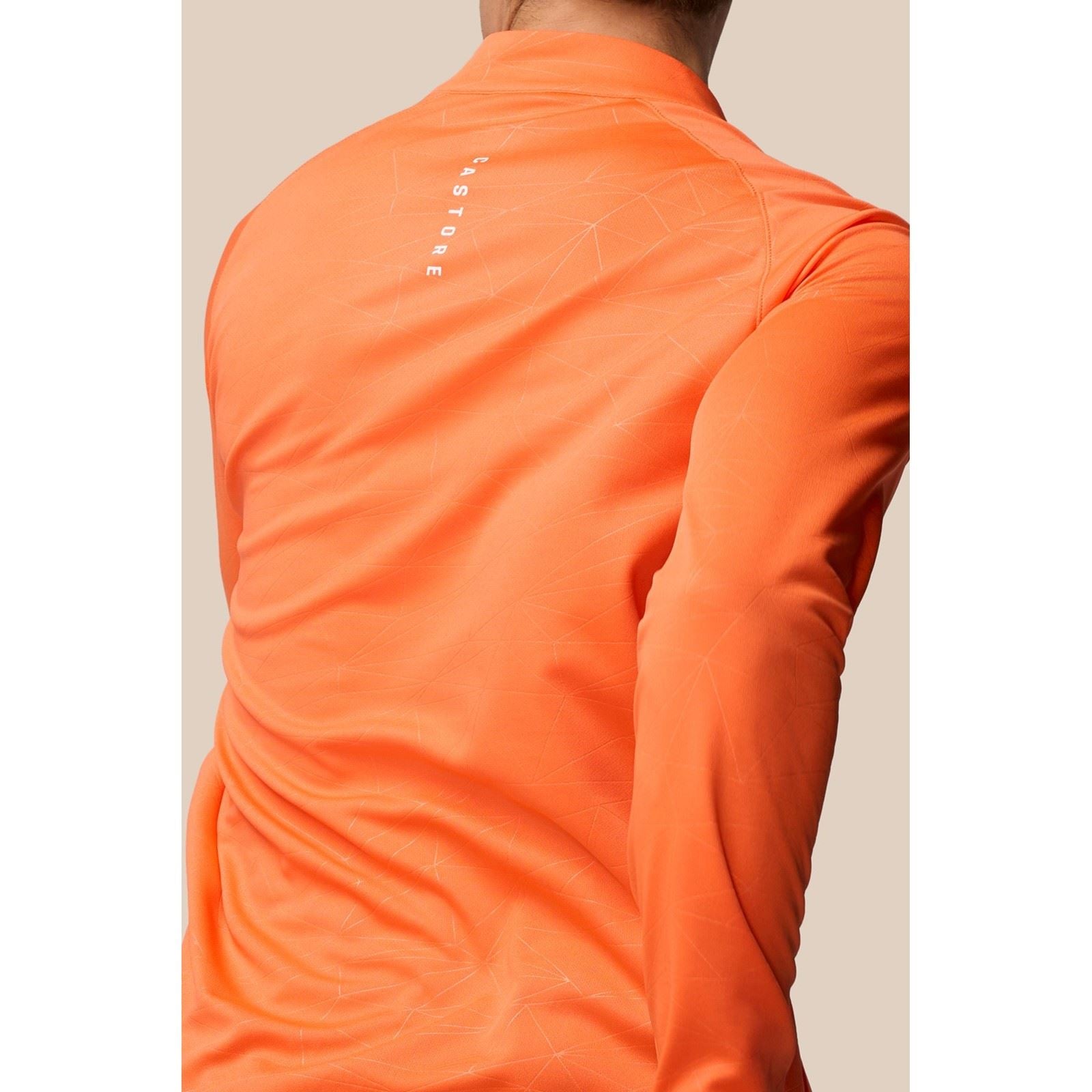 Castore Adapt Training 1/4 Zip Top T-Shirts De Sport Pour Hommes En Polyester Orange