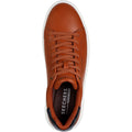 Skechers Court Break Suit Sneaker Baskets Pour Hommes En Cuir Synthétique Cognac