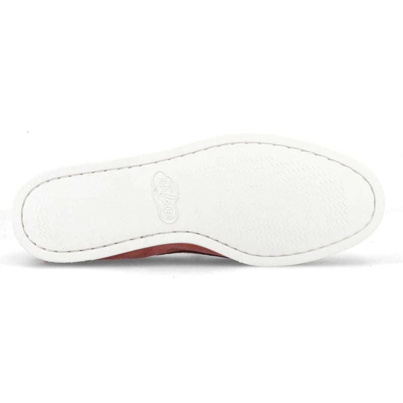 Sperry Authentic Original Chaussures Mocassins En Cuir Rouge Pour Homme