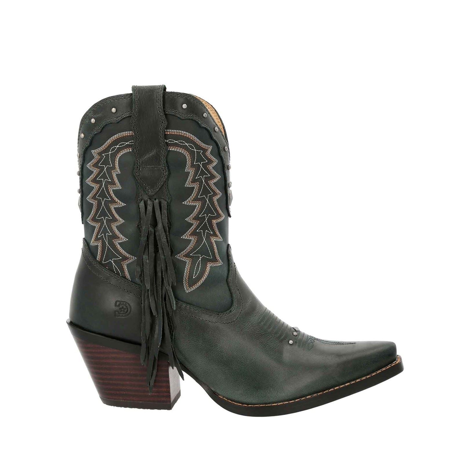 Durango Bottes Crush Bootie En Cuir Pour Femmes Marron Selle/Denim Bleu
