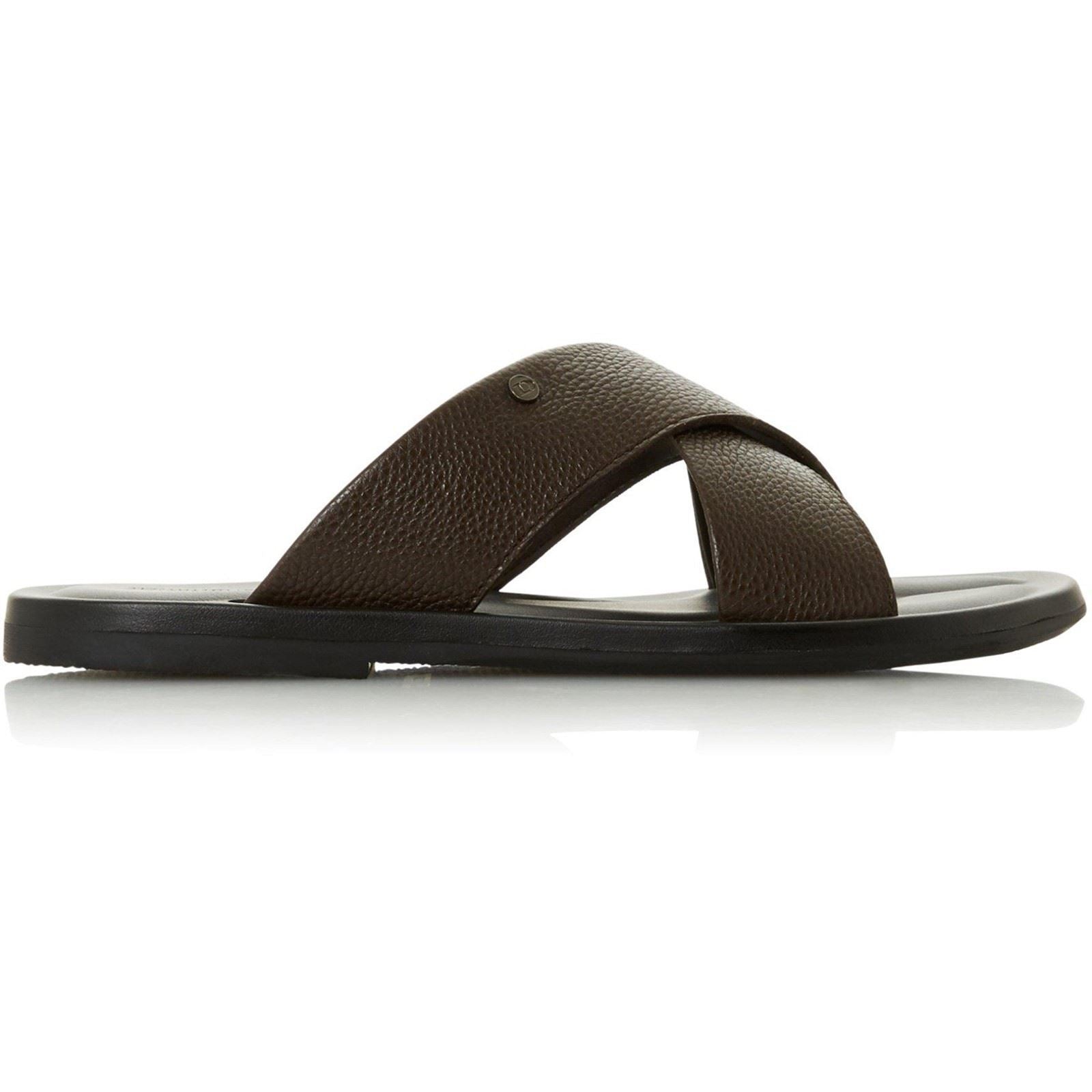 Dune Frankss Compensées En Cuir Marron Pour Femmes