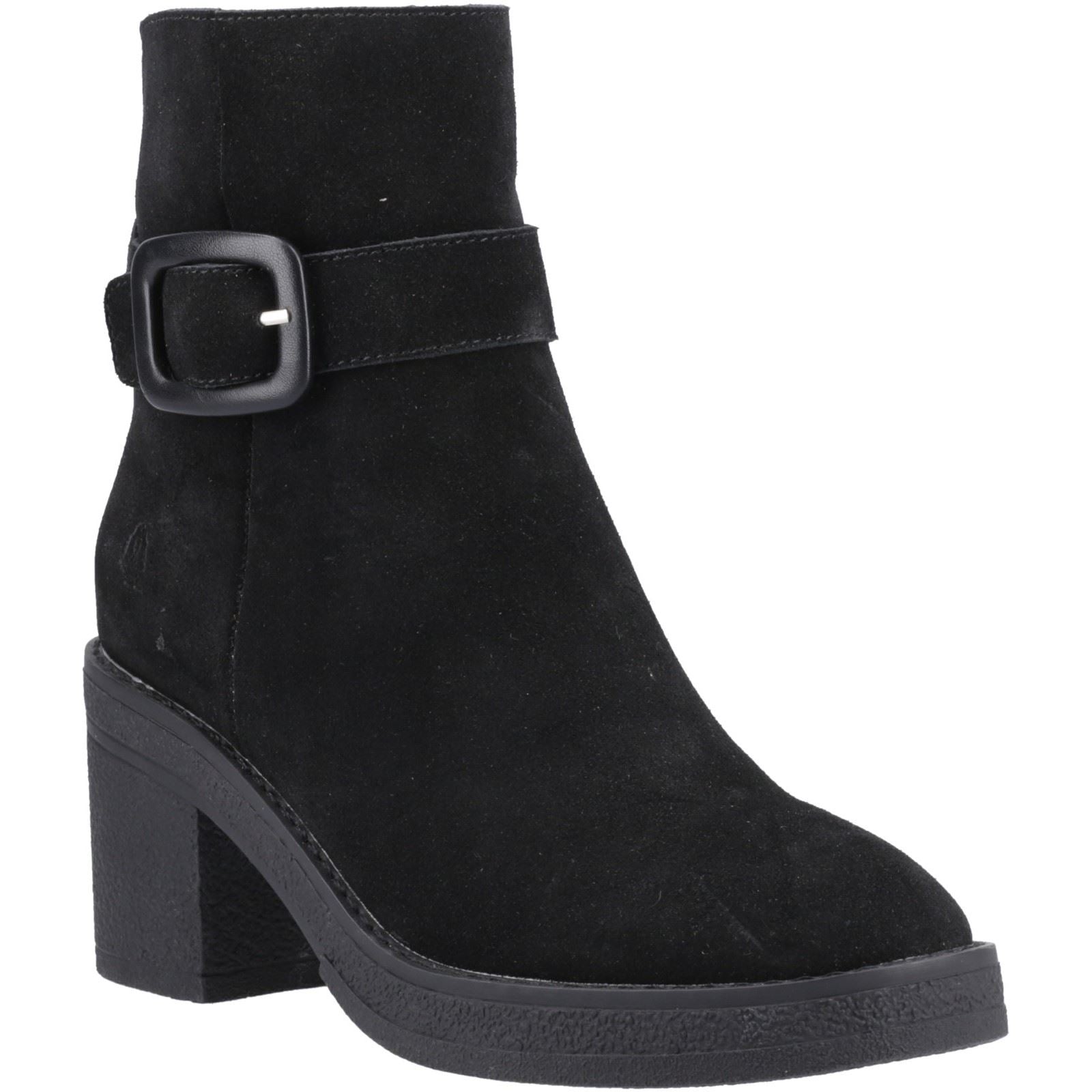 Hush Puppies Fearne Femmes Suède Bottines Noires À Talons