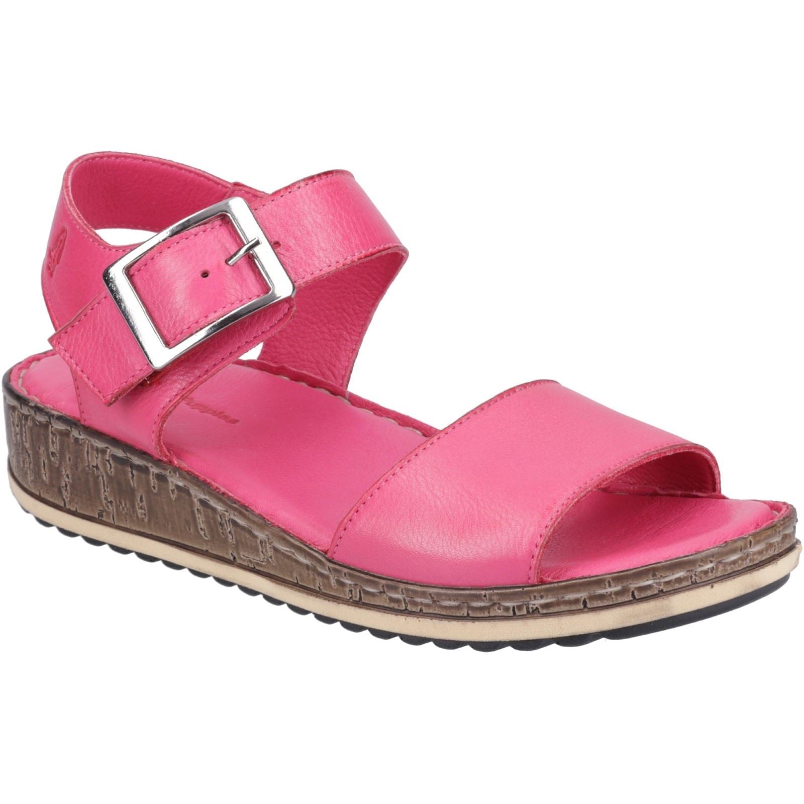 Hush Puppies Ellie Sandales Pour Femmes En Cuir Fuchsia