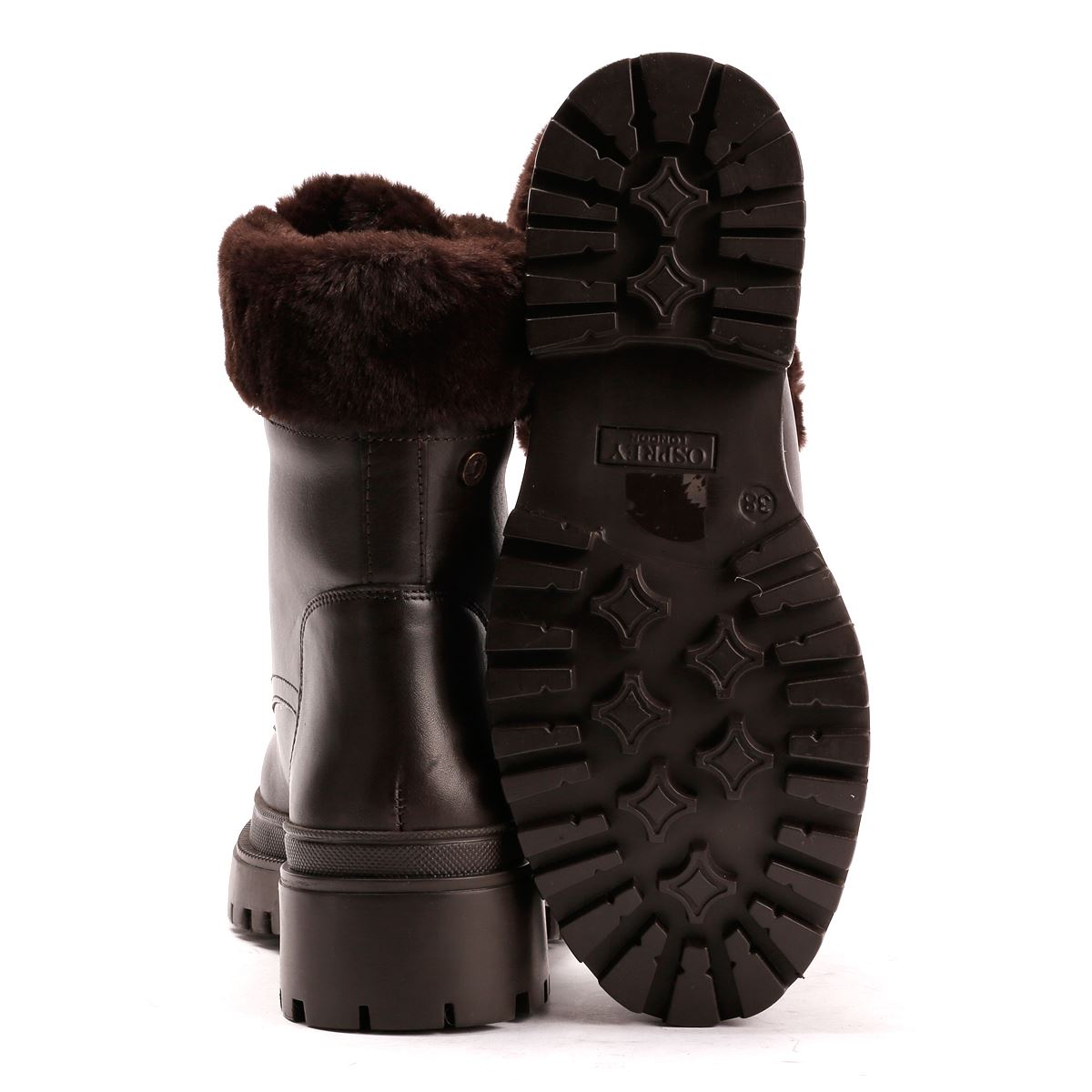 Osprey London The Budapest Bottes En Cuir Pour Femmes Marron