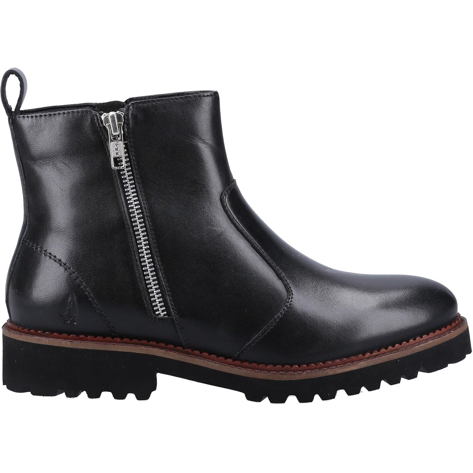 Hush Puppies Grace Zip Bottes En Daim Noir Pour Femmes