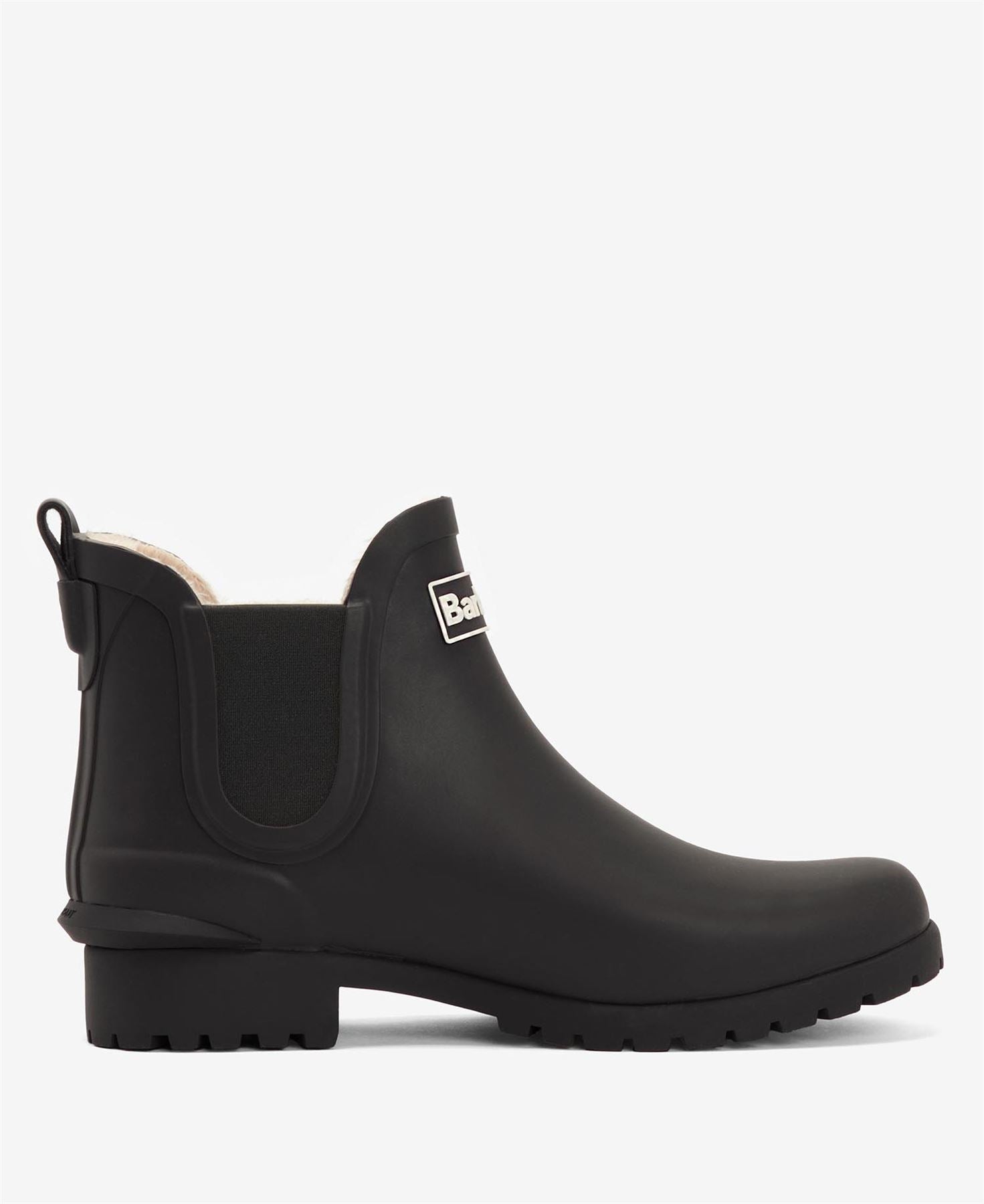 Barbour Kirkton Lined Ankle Bottes En Caoutchouc Pour Femmes, Noires
