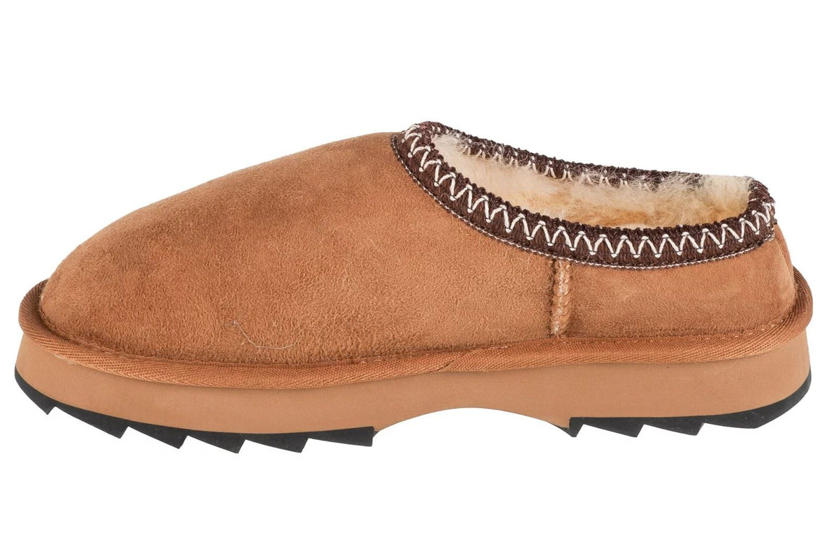 Emu Australia Sharky Scuff Chaussons En Suède Pour Femmes Marron