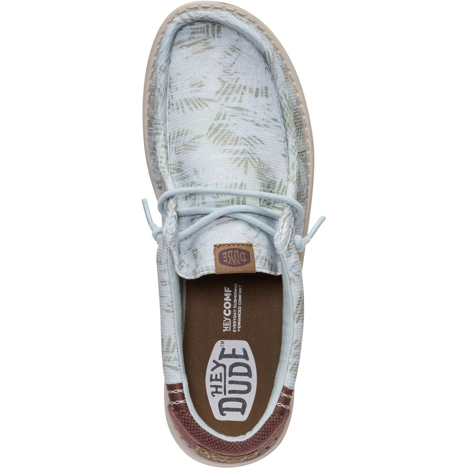 HEYDUDE Wally Washed Mocassins En Textile Pour Homme Couleur Vert Portuaire/Multi