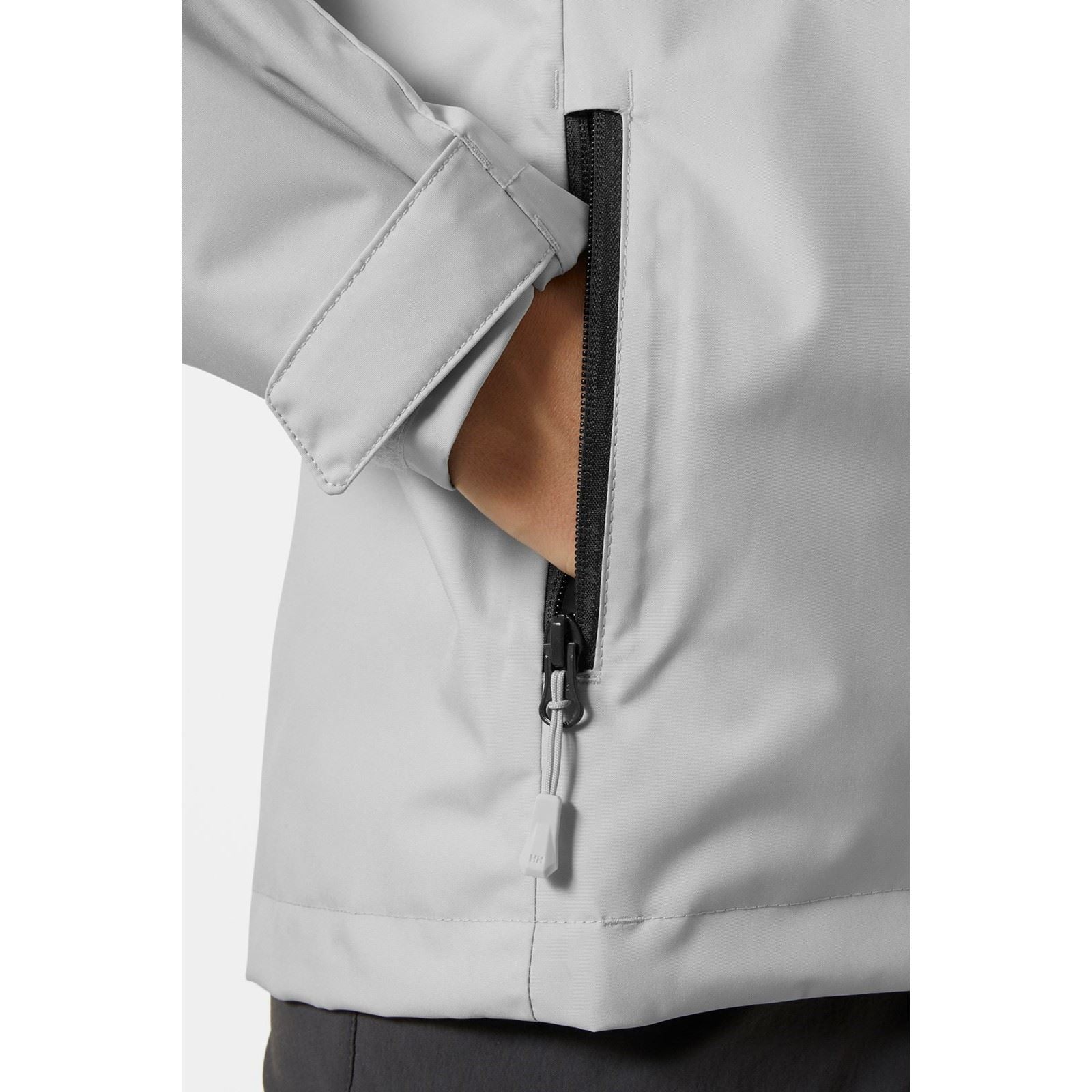 Helly Hansen Sport Crew Hooded Midlayer Sailing 2.0 Veste De Navigation Grise Pour Femmes
