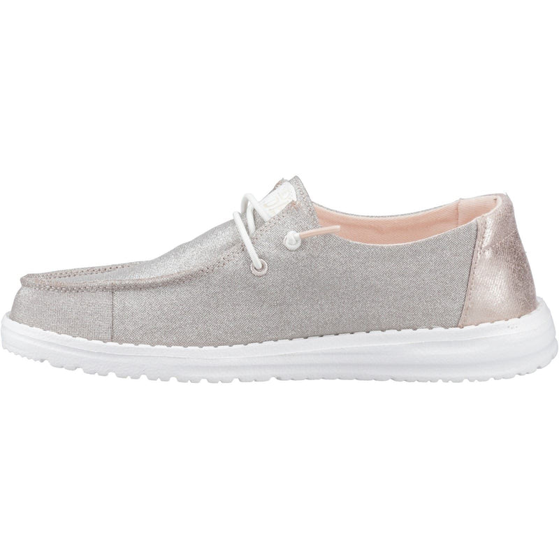 HEYDUDE Wendy Metallic Sparkle Mocassins En Synthétique Pour Femmes Couleur Or Rose