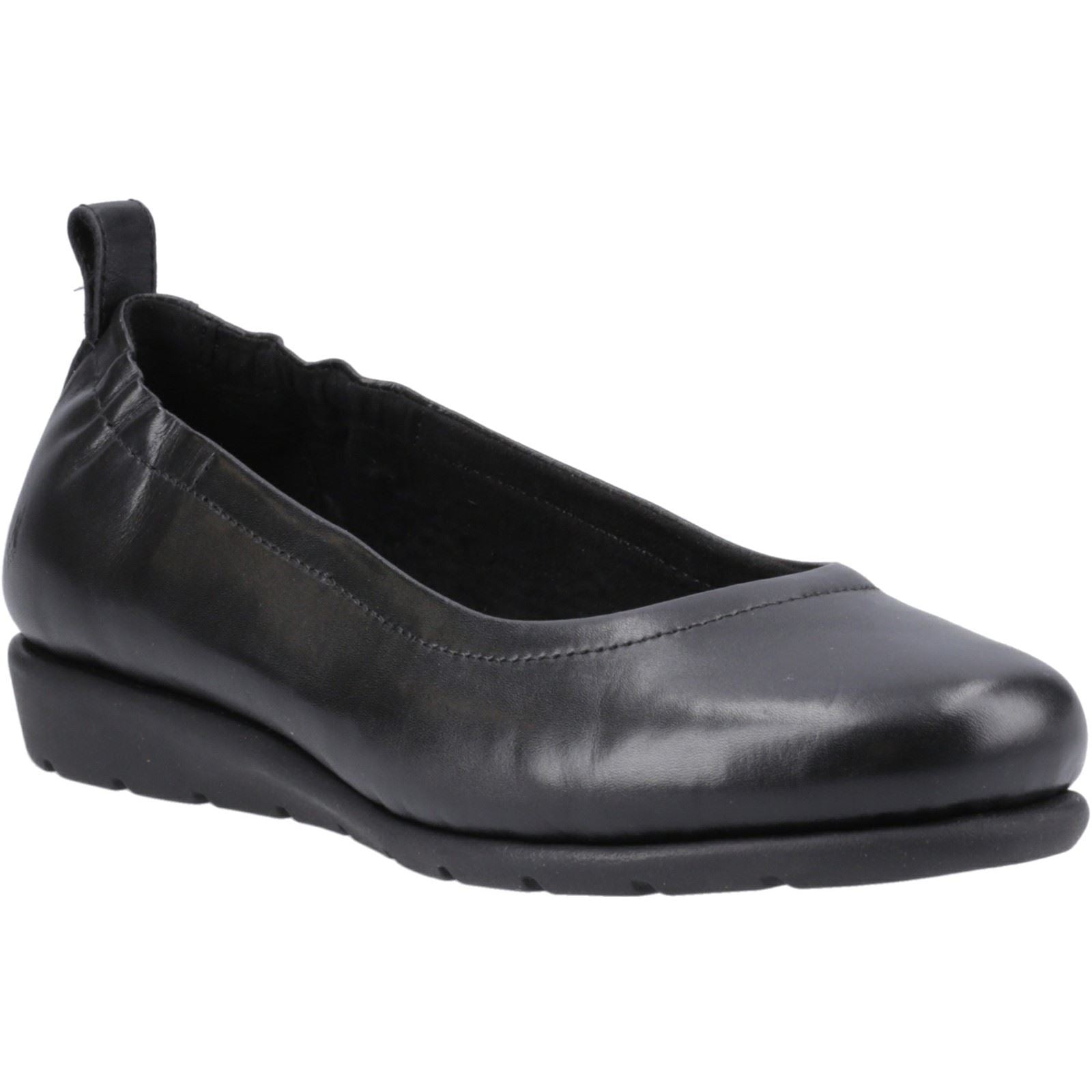 Hush Puppies Skylar Flats En Cuir Pour Femmes Noir