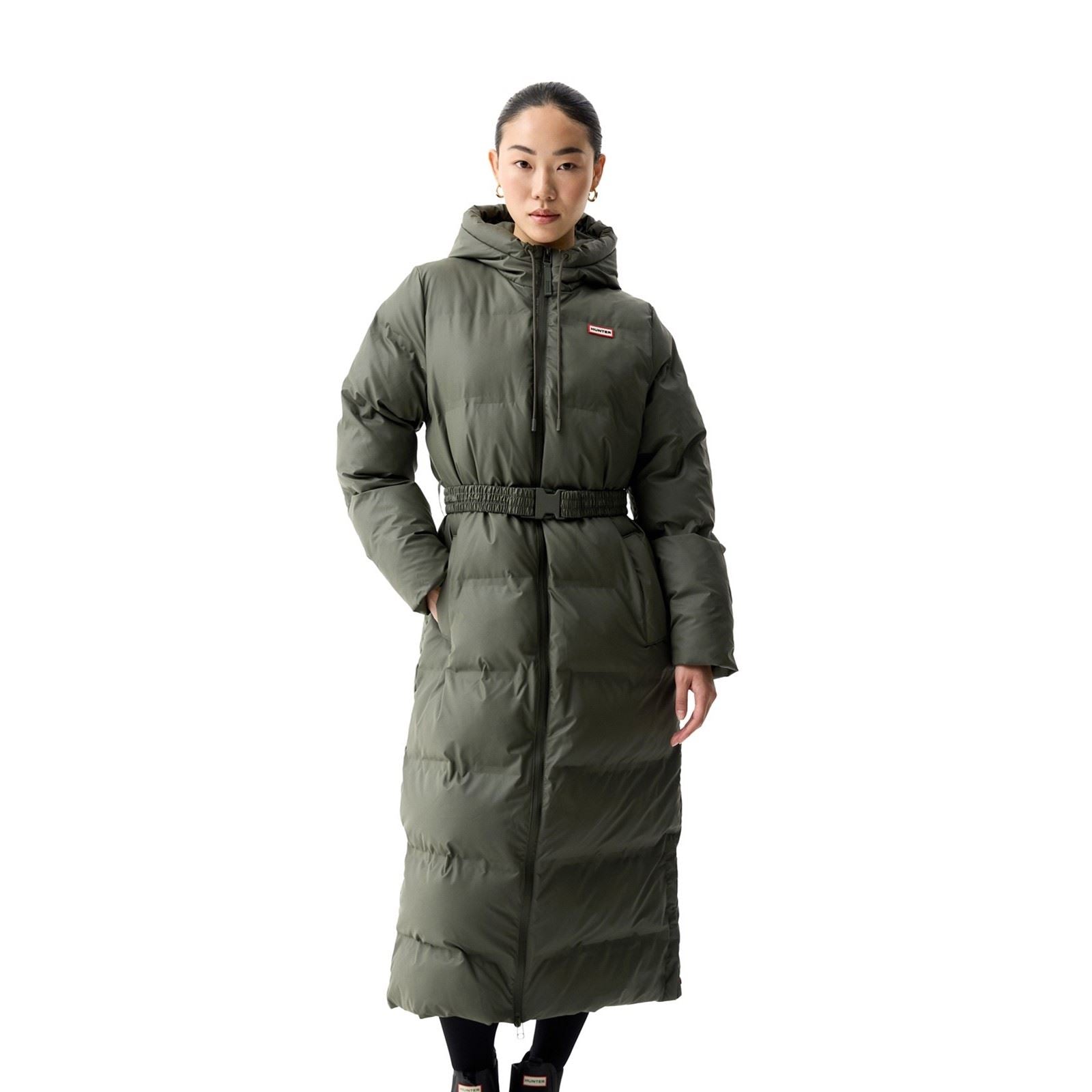 Hunter Hutchison Sonic Long Puffer Jacket Vestes Matelassées Vertes Pour Femmes