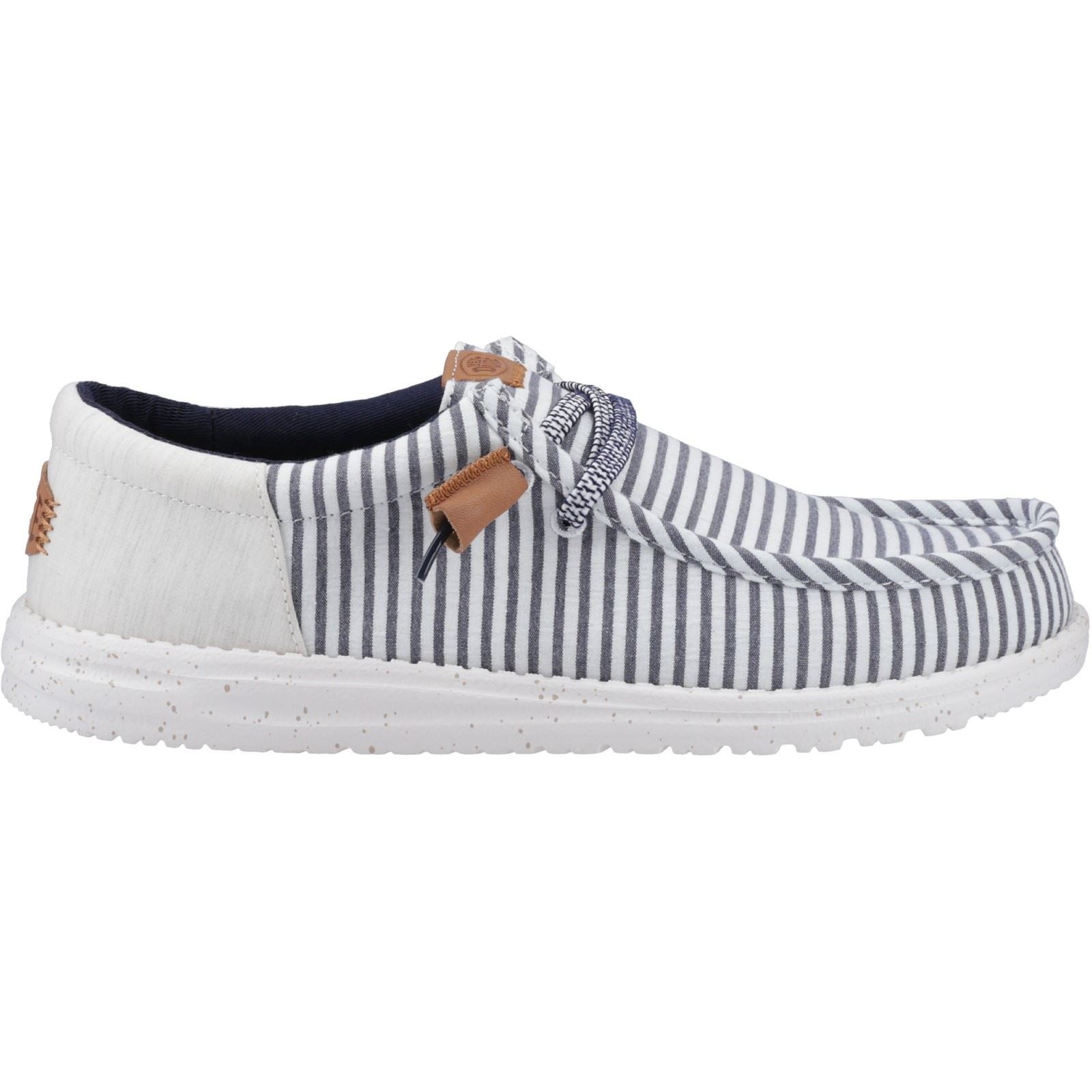 HEYDUDE Wally Funk Nu Prep Chaussures Mocassins En Coton Pour Homme En Bleu Princess/Bois Cendré